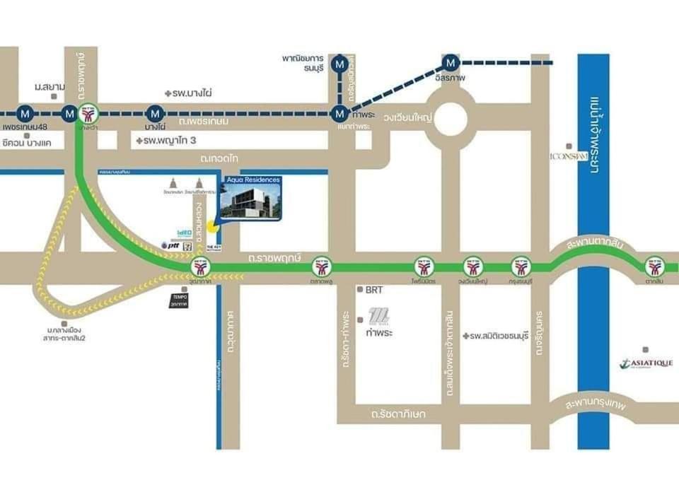 Aqua Residences อควา เรสซิเดนซ์ ห้องพักใหม่ให้เช่า ติดรถไฟฟ้าสถานีวุฒากาศ Банкок Екстериор снимка